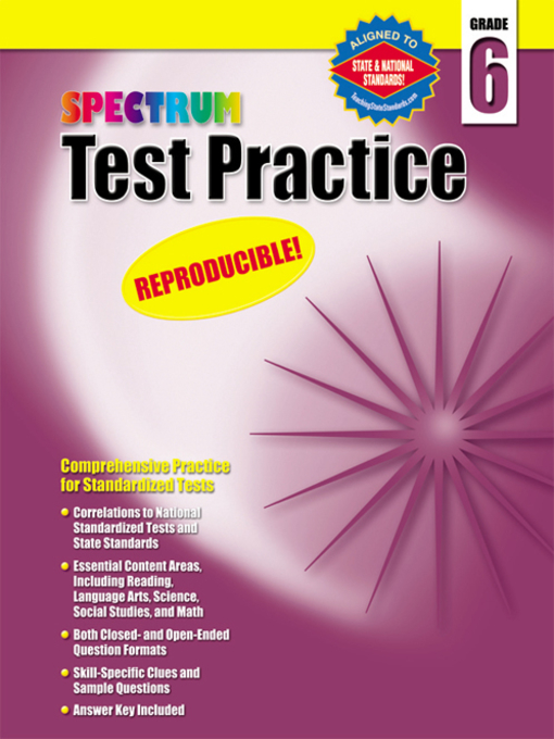 Title details for Spectrum Test Practice, Grade 6 by Spectrum - Available